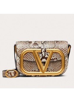 V.alentino Small Supervee Crossbody Bag In Embossed Python Leather High